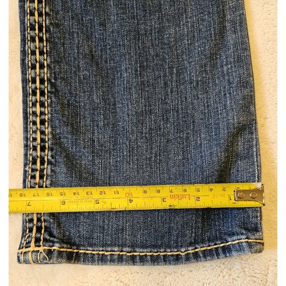 True Religion Jeans Women 29 Straight Leg Low Rise Denim Thick Stitch 29Wx33L - Picture 10 of 14